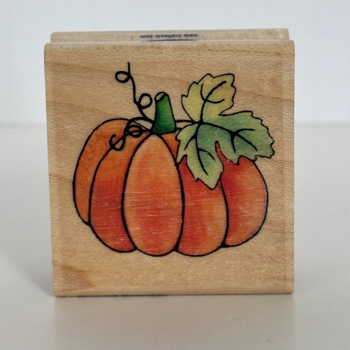 Stampabilities Rubber Stamp Harvest Pumpkin Fall Decor Harvest Card Making Wood Mounted