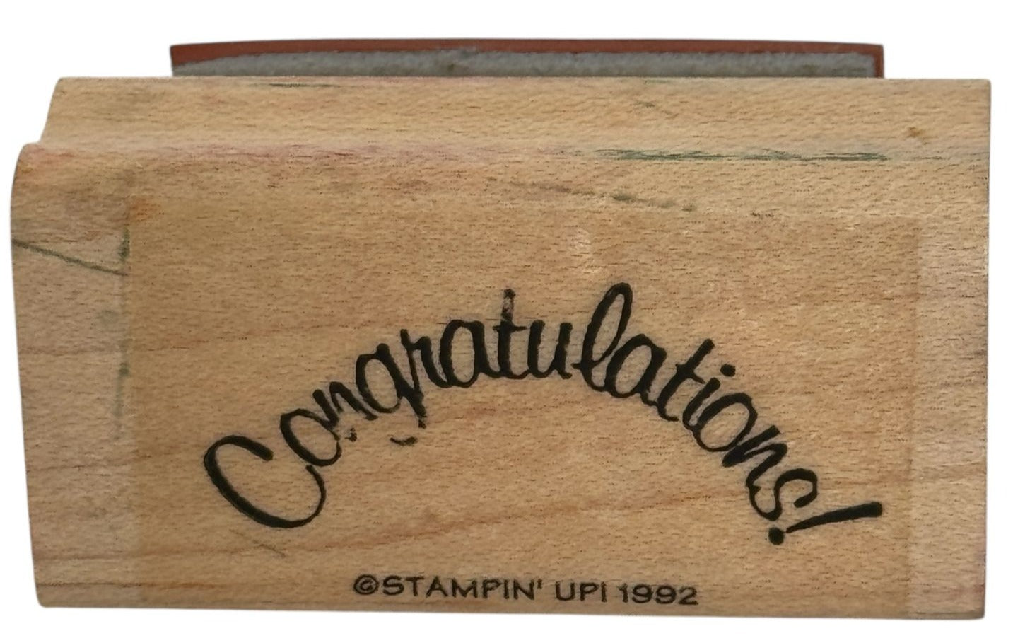 Stampin Up Wood Rubber Stamp Congratulations Card Making Sentiment Graduation