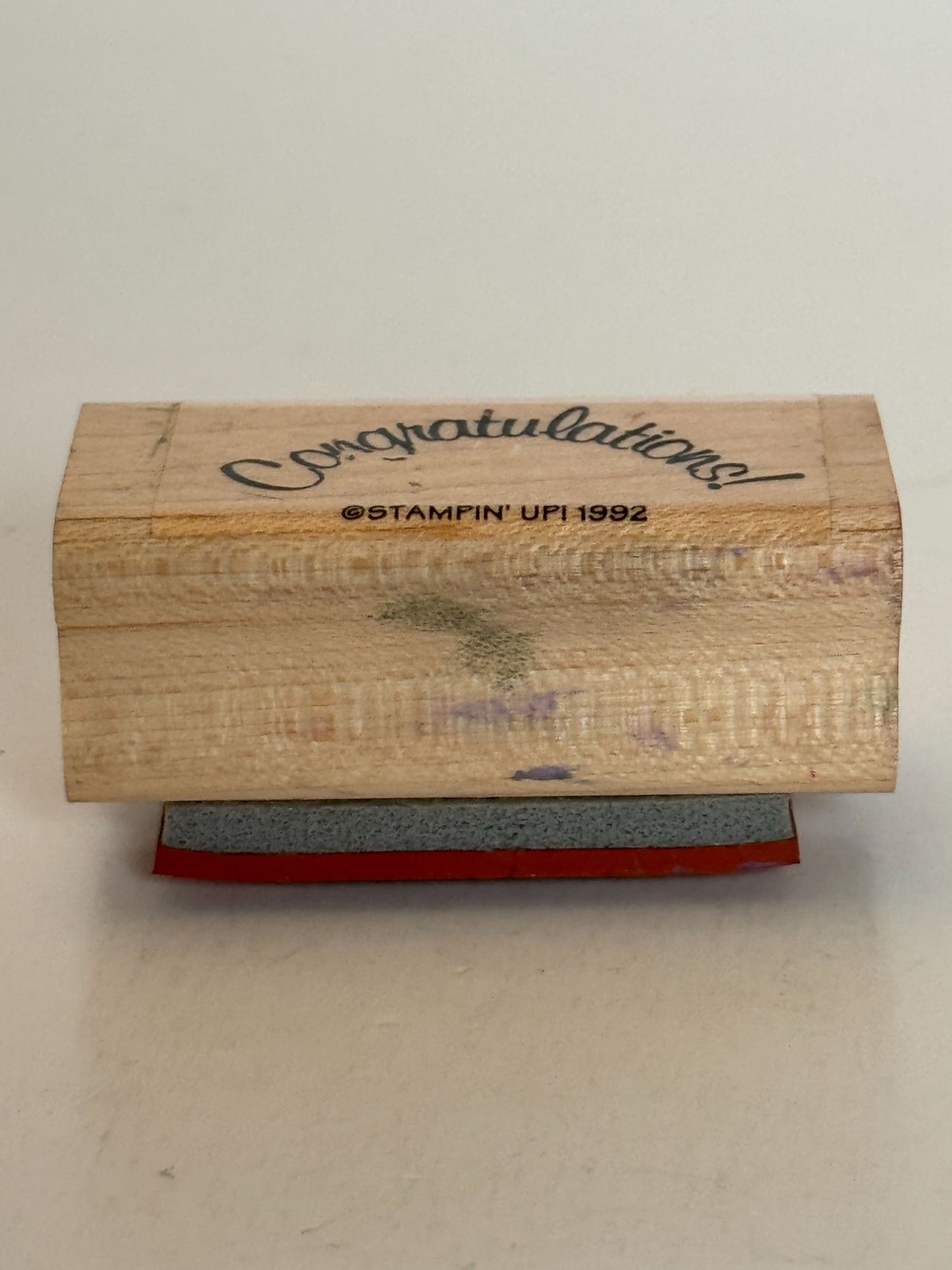 Stampin Up Wood Rubber Stamp Congratulations Card Making Sentiment Graduation