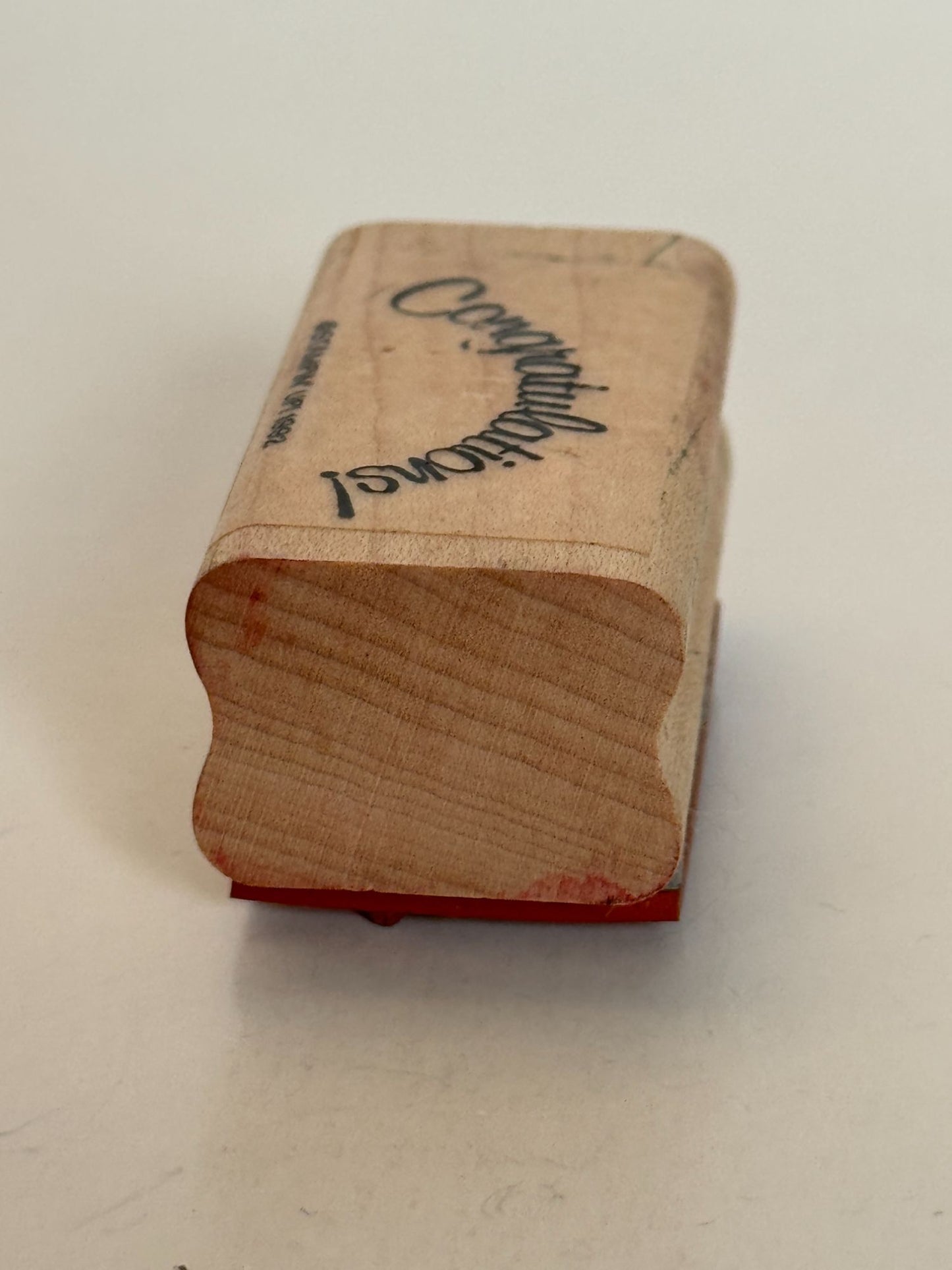 Stampin Up Wood Rubber Stamp Congratulations Card Making Sentiment Graduation