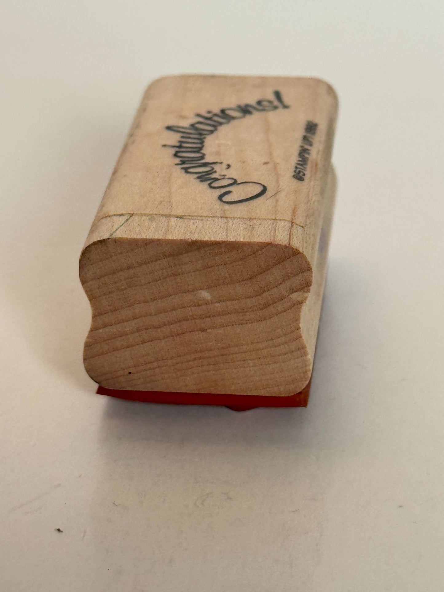 Stampin Up Wood Rubber Stamp Congratulations Card Making Sentiment Graduation