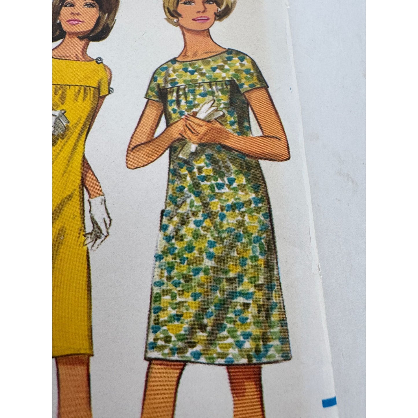 Butterick Sewing Pattern 4554 Slim Dress with Yoke Size 16 Vintage 1960s Uncut