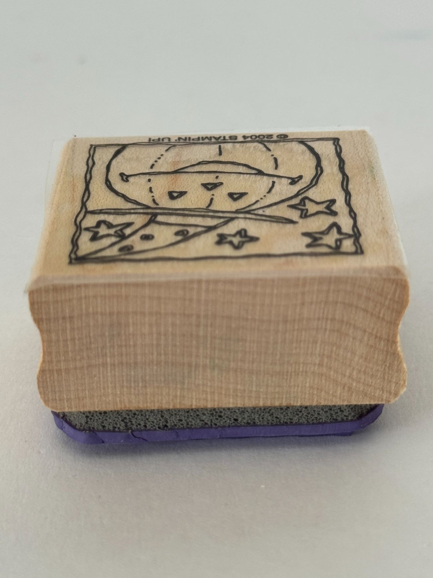Stampin Up Rubber Stamp Pumpkin Square Halloween Card Making Jack-O-Lantern Star