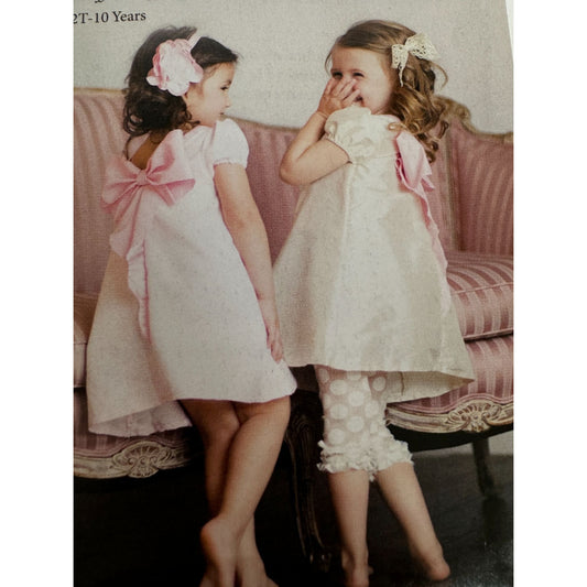 Violette Field Threads Sewing Pattern F746 Piper Dress Leggings Girls Size 2T-10