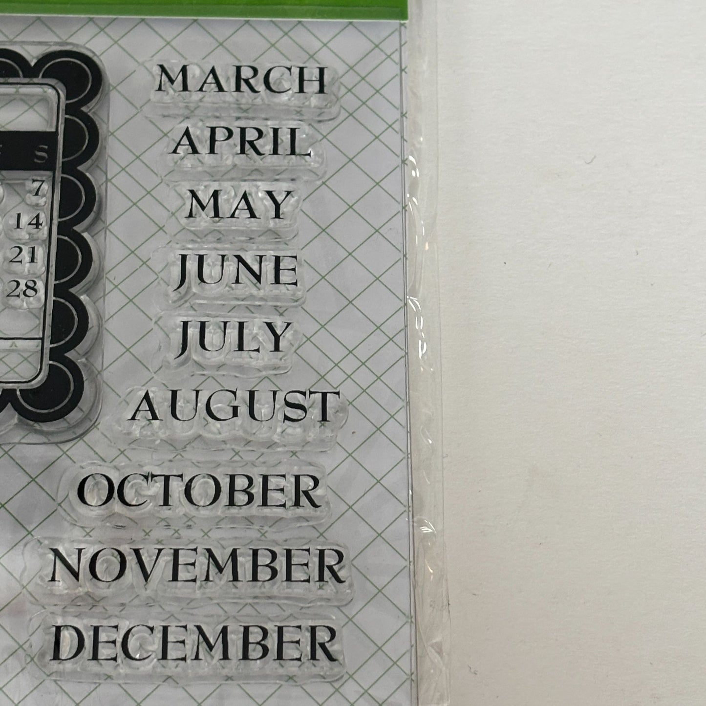 Jillibean Soup Clear Stamps Set Calendar Months Dates Planner Junk Journaling Cardmaking Acrylic Small