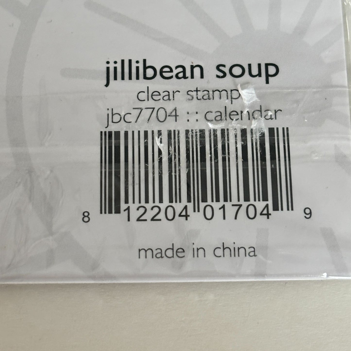 Jillibean Soup Clear Stamps Set Calendar Months Dates Planner Junk Journaling Cardmaking Acrylic Small