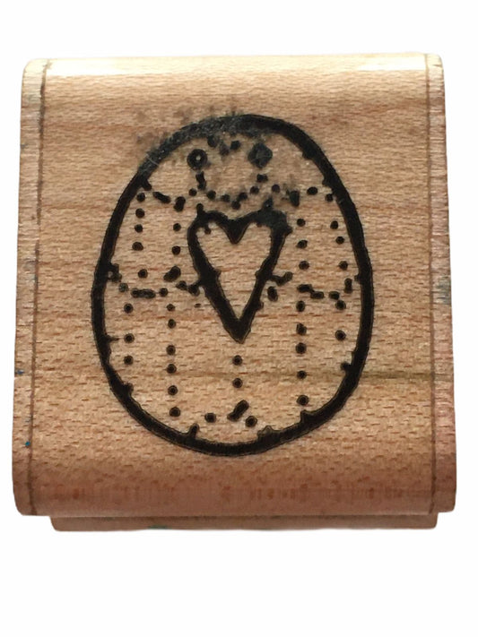 DOTS Easter Egg Rubber Stamp Mini Small Border Heart Easter Card Making Craft