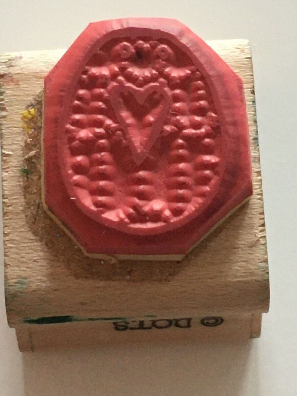 DOTS Easter Egg Rubber Stamp Mini Small Border Heart Easter Card Making Craft