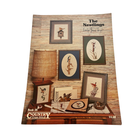 The Nestlings Country Cross Stitch Pattern Book 28 Birds Nature Birdhouse Wright