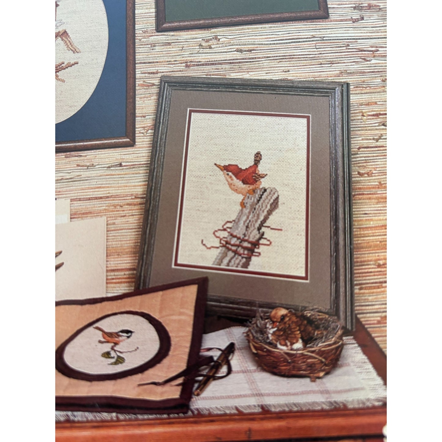 The Nestlings Country Cross Stitch Pattern Book 28 Birds Nature Birdhouse Wright