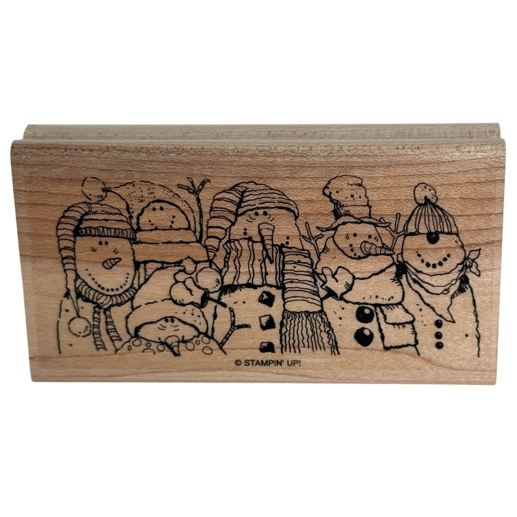 Stampin Up Rubber Stamp Snowman Friends Winter Holiday Card Making Christmas