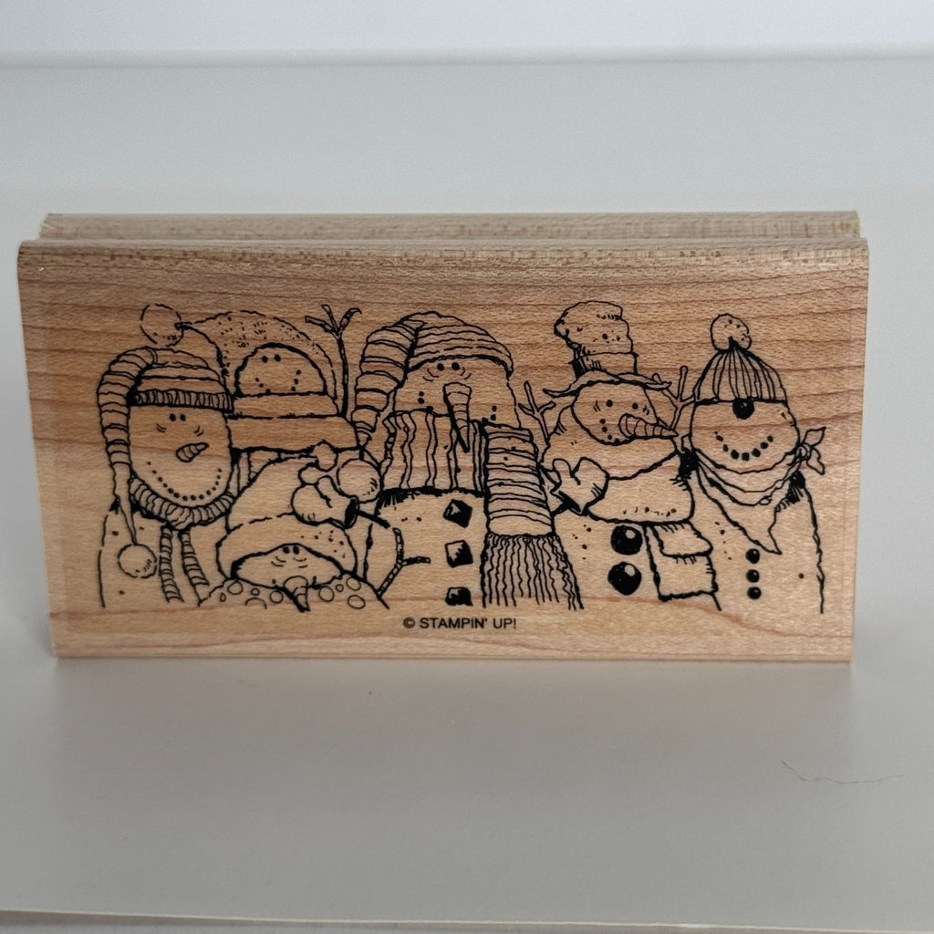 Stampin Up Rubber Stamp Snowman Friends Winter Holiday Card Making Christmas