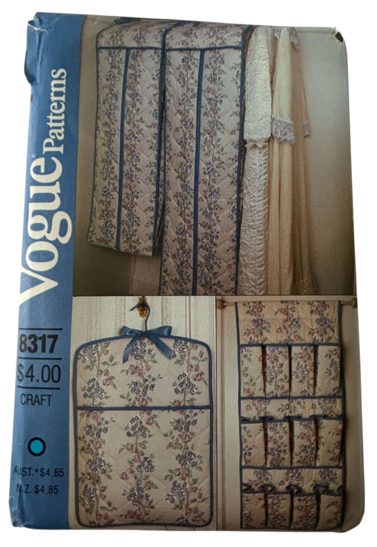 Vogue Sewing Pattern 8317 Closet Organizer Shoe Bag Laundry Suit Bag Garment Bag