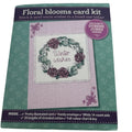 The World of Cross Stitching Cross Stitch Kit Greeting Card Floral Blooms Wreath