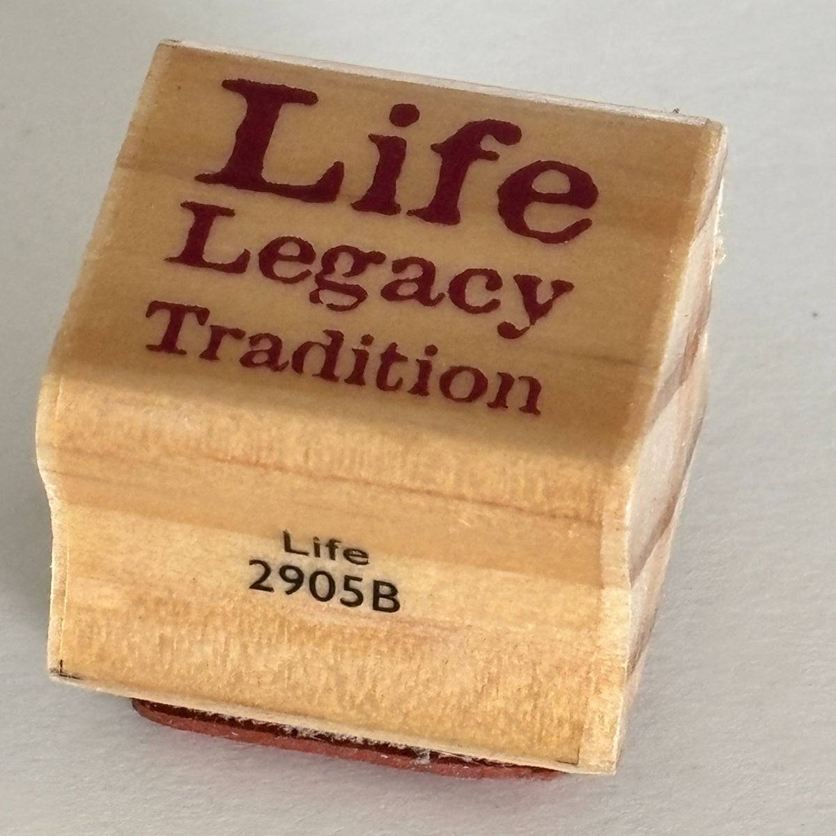 Stamp It Rubber Stamp Life Legacy Tradition Inspirational Words Typography Craft Cardmaking Family Scrapbooking