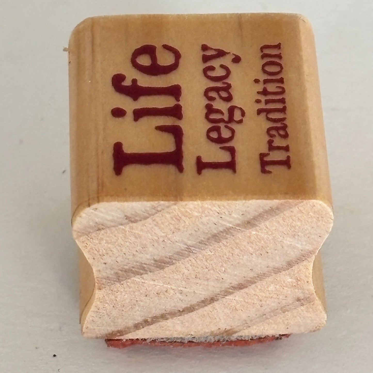 Stamp It Rubber Stamp Life Legacy Tradition Inspirational Words Typography Craft Cardmaking Family Scrapbooking