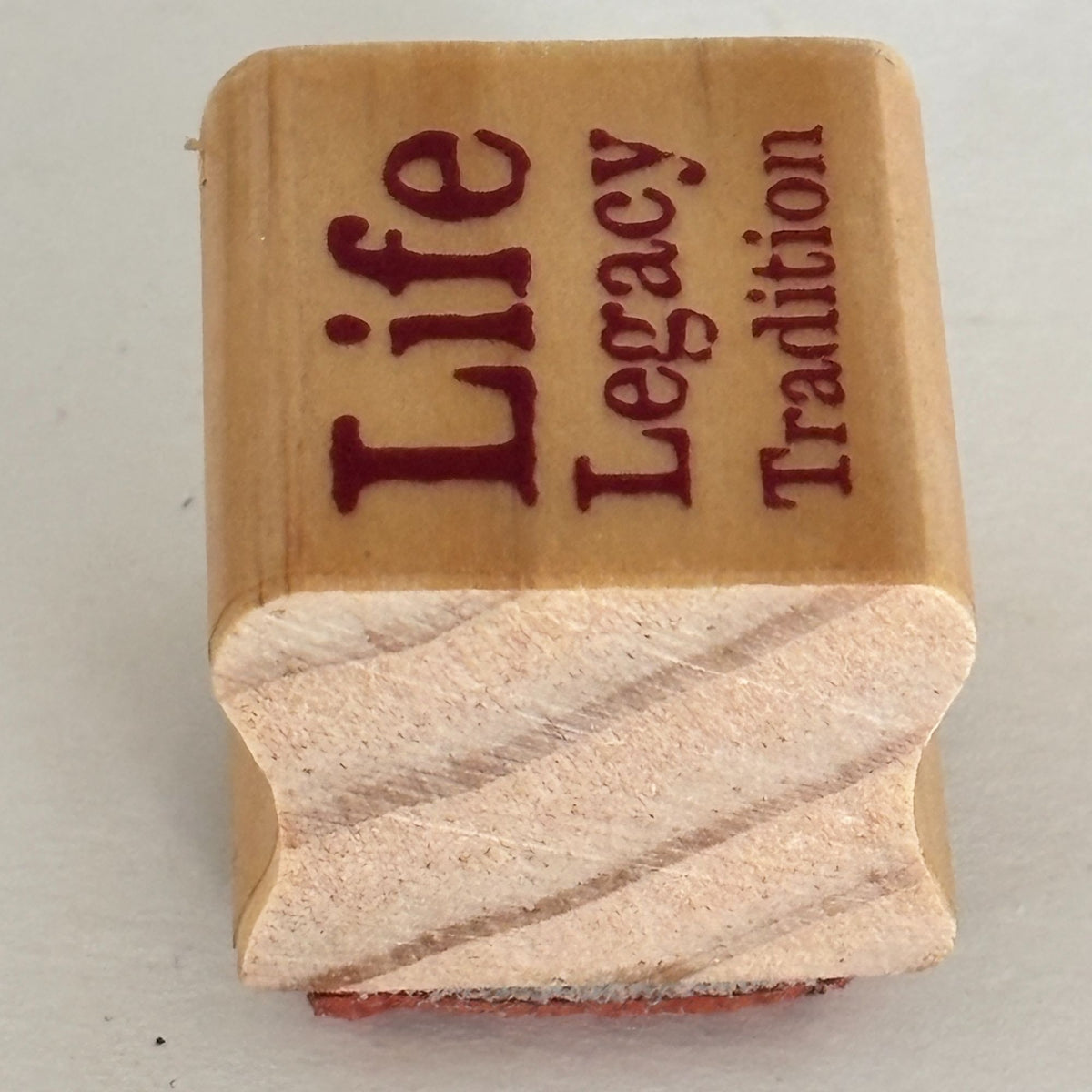 Stamp It Rubber Stamp Life Legacy Tradition Inspirational Words Typography Craft Cardmaking Family Scrapbooking