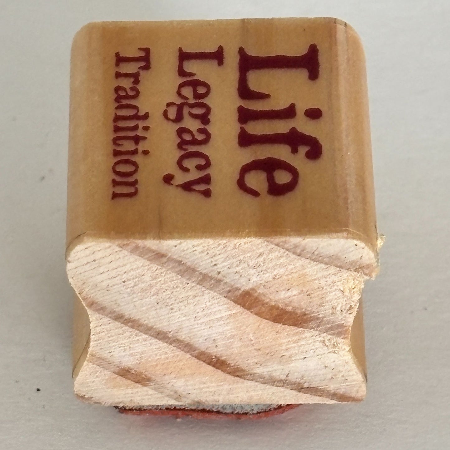 Stamp It Rubber Stamp Life Legacy Tradition Inspirational Words Typography Craft Cardmaking Family Scrapbooking