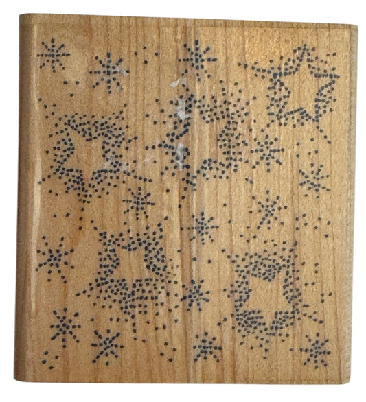 Rubber Stampede Rubber Stamp Starry Night Star Background Sky Craft Card Making