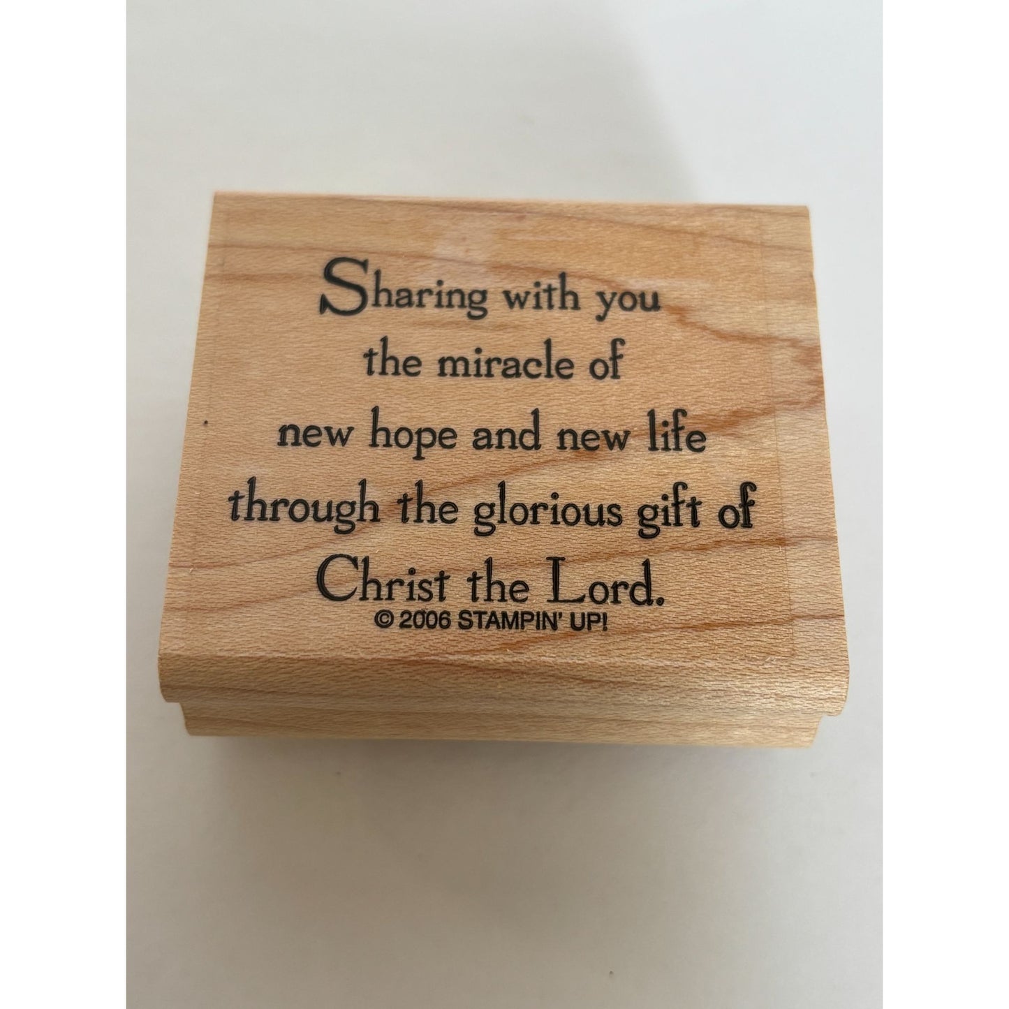 Stampin Up Rubber Stamp Baptism Card Making Words Christian Baby Announcement
