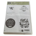 Stampin Up Clear Mount Rubber Stamp Set A Whole Lot of Lovely You are Fabulous
