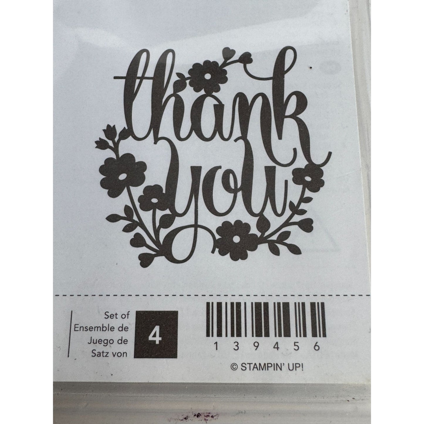 Stampin Up Clear Mount Rubber Stamp Set A Whole Lot of Lovely You are Fabulous
