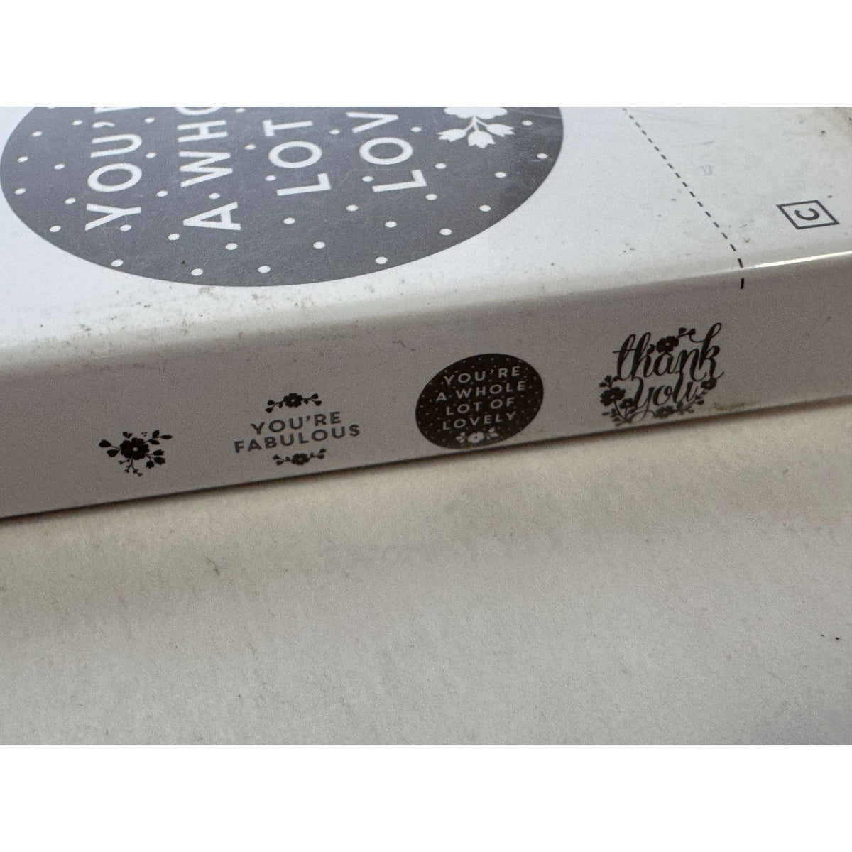 Stampin Up Clear Mount Rubber Stamp Set A Whole Lot of Lovely You are Fabulous