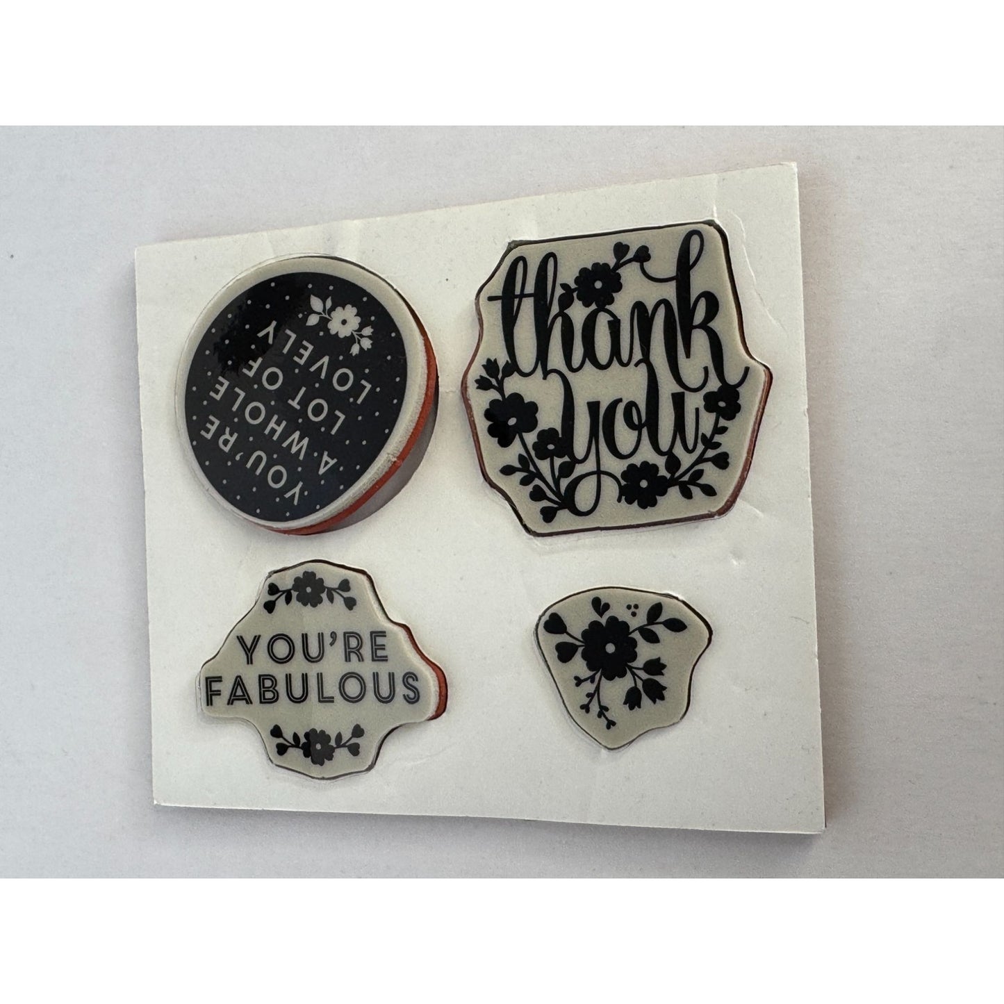 Stampin Up Clear Mount Rubber Stamp Set A Whole Lot of Lovely You are Fabulous