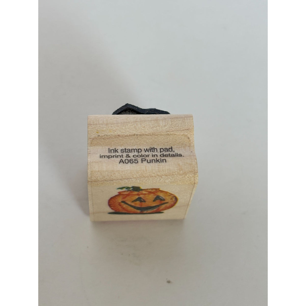 Stampendous Rubber Stamp Punkin Halloween Jack O Lantern Pumpkin Smiling Card Making Wood Mounted