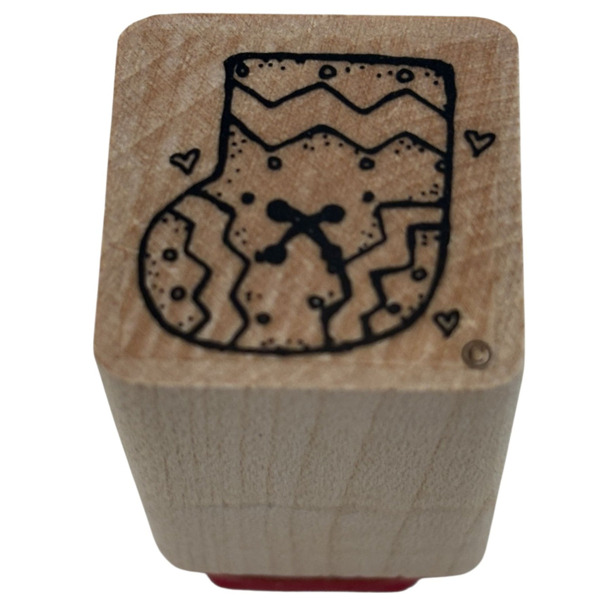 DOTS Rubber Stamp Christmas Stocking Holiday Decor Gift Tag Card Making 1 Inch