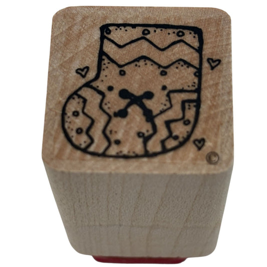 DOTS Rubber Stamp Christmas Stocking Holiday Decor Gift Tag Card Making 1 Inch