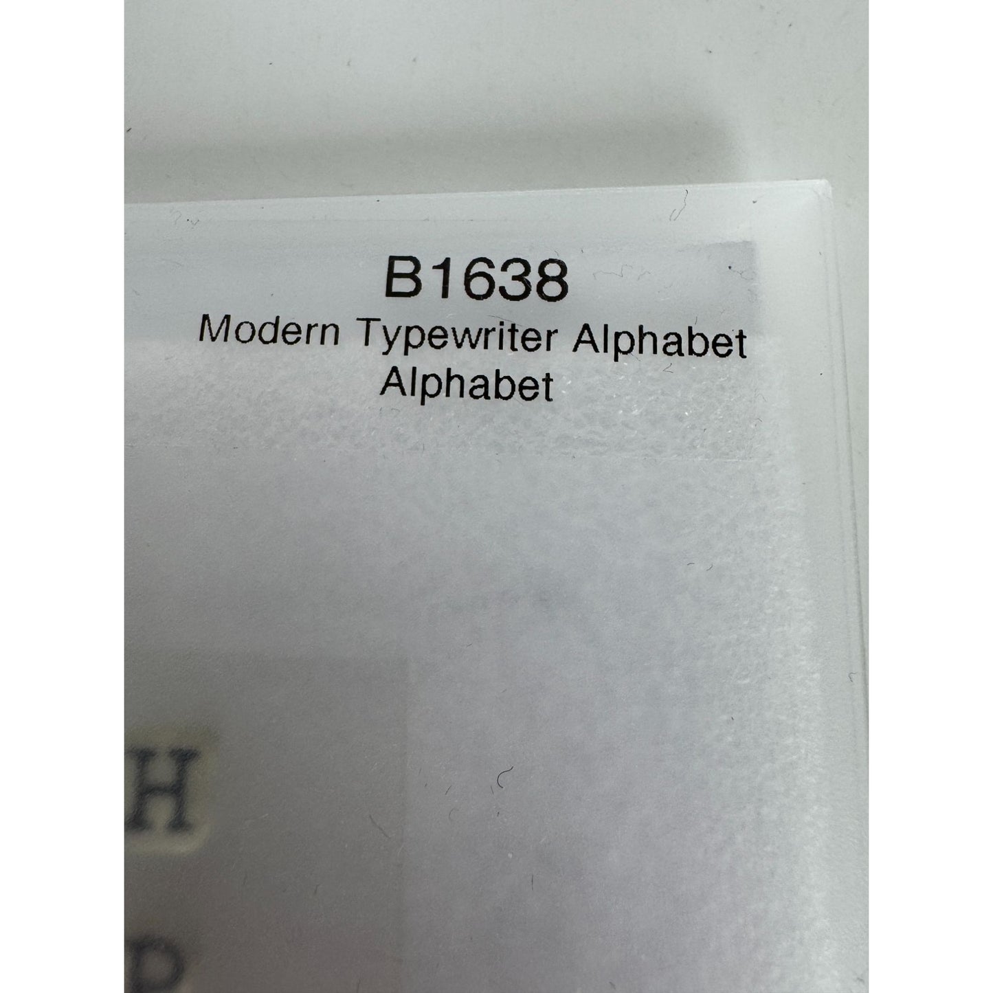 CTMH My Acrylix Acrylic Stamp Set Modern Typewriter Alphabet Punctuation B1638