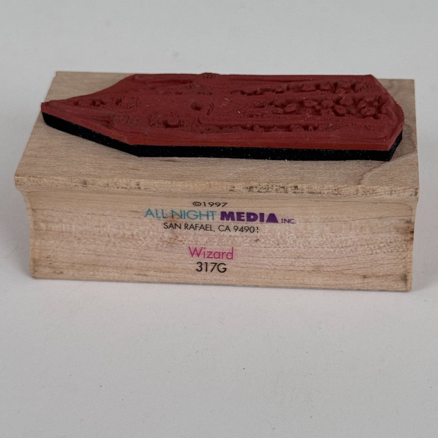All Night Media Wizard Rubber Stamp Fantasy Magician Celestial Magic Crystal Ball Owl