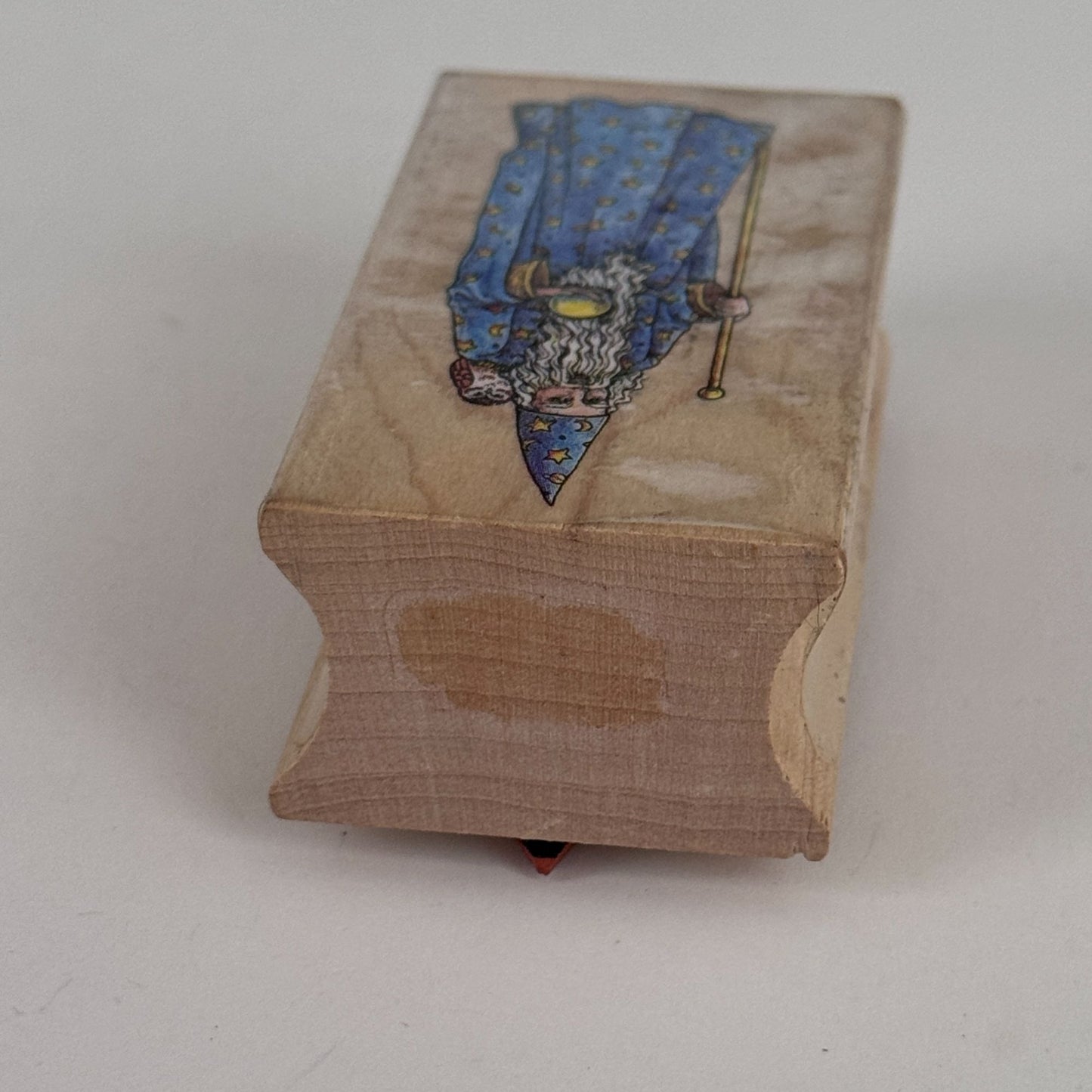 All Night Media Wizard Rubber Stamp Fantasy Magician Celestial Magic Crystal Ball Owl