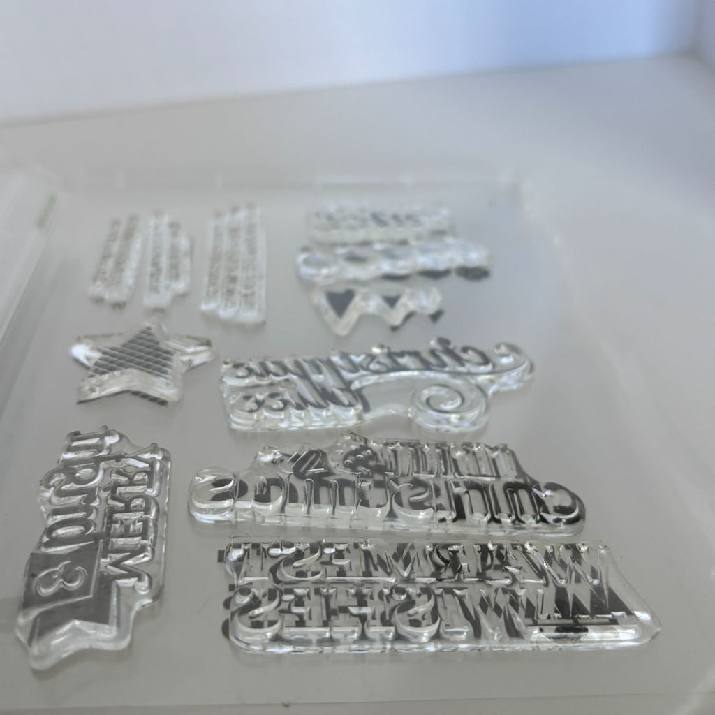 Stampin Up Stamp Set Christmas Bliss Holiday Card Making Naughty and Nice Words Ornaments