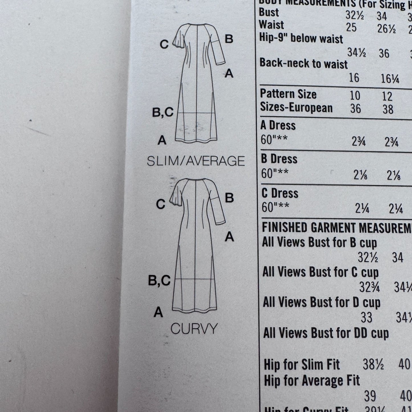 Simplicity Sewing Pattern 1653 Amazing Fit Dress Mock Wrap Summer 10-18 Uncut Slim Curvy