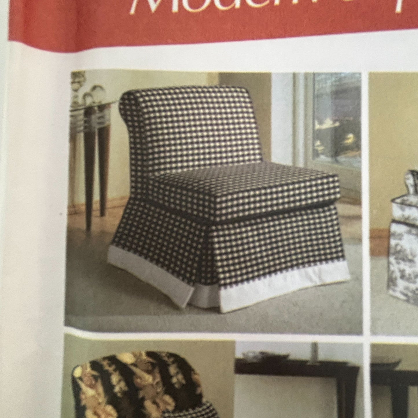 Simplicity Sewing Pattern 5127 Modern Chair Slipcovers Couch Pillows Home Decor