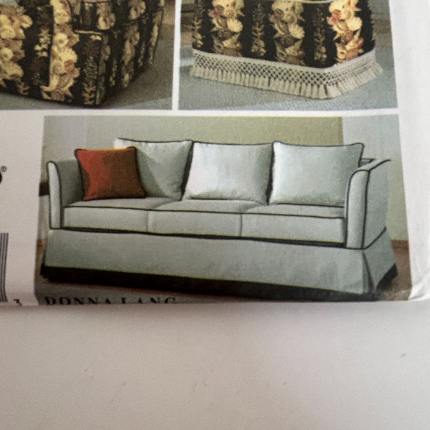 Simplicity Sewing Pattern 5127 Modern Chair Slipcovers Couch Pillows Home Decor