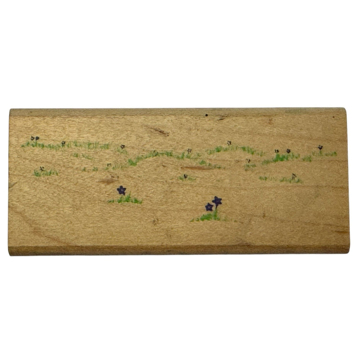 Posh Impressions Rubber Stamp Meadow Scene Landscape Flowers Nature Border Cardmaking