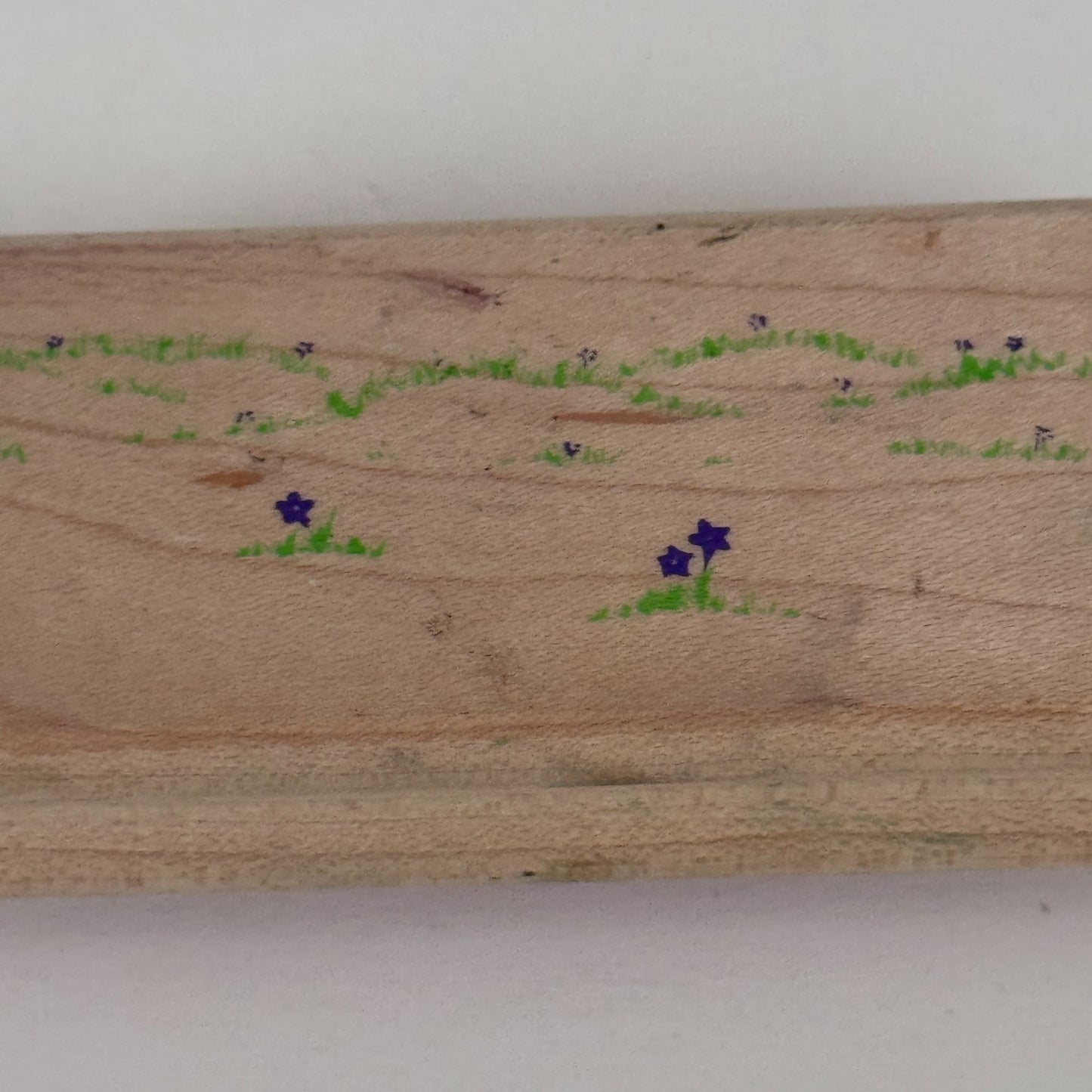 Posh Impressions Rubber Stamp Meadow Scene Landscape Flowers Nature Border Cardmaking