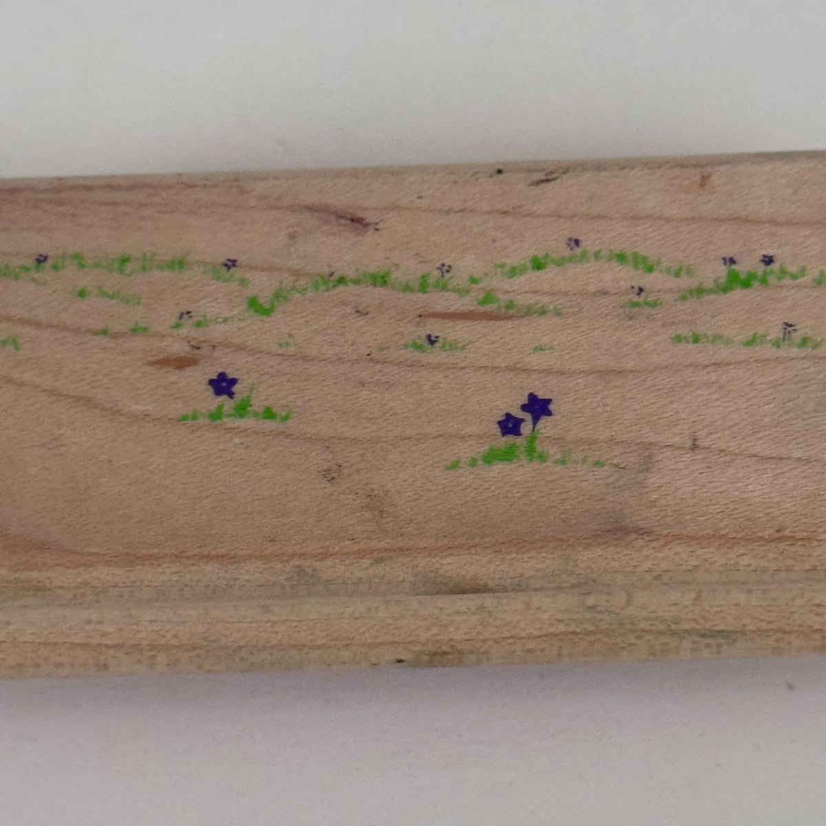 Posh Impressions Rubber Stamp Meadow Scene Landscape Flowers Nature Border Cardmaking