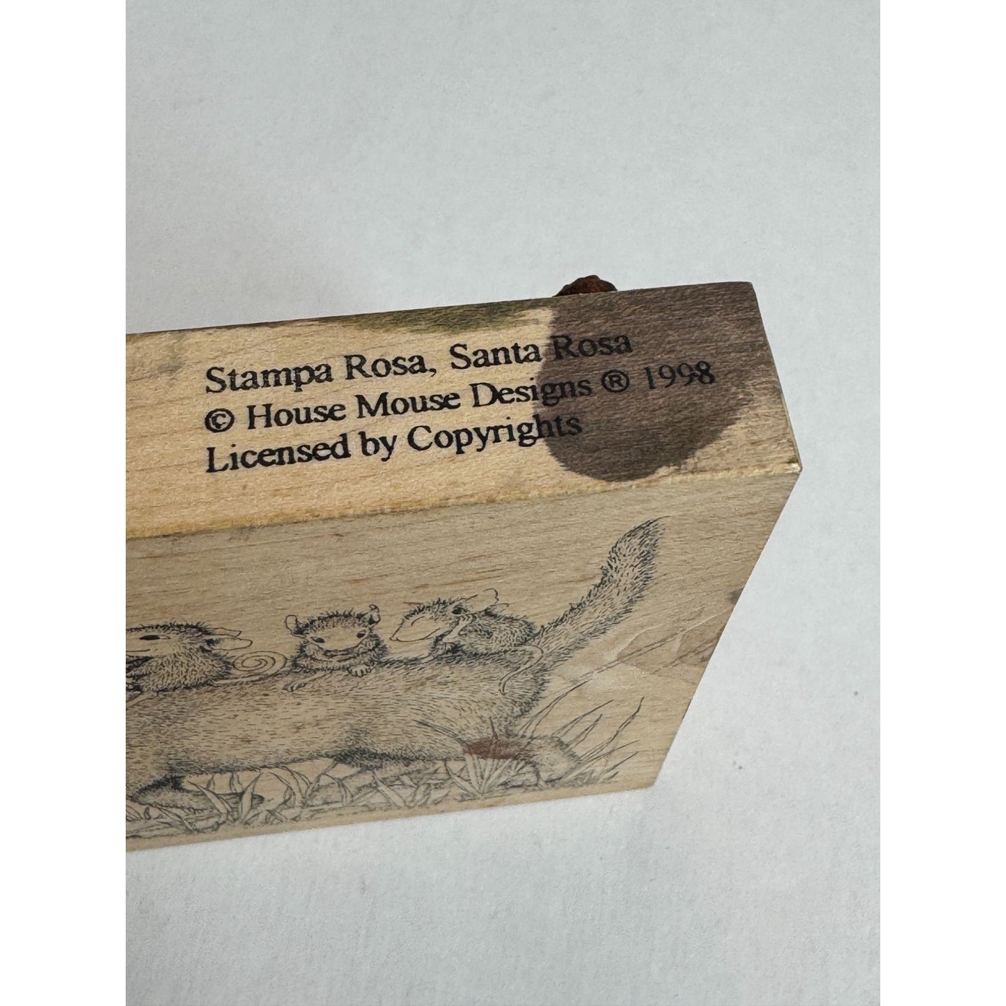 Stampa Rosa Wood Rubber Stamp House Mouse Are We There Yet Dog Walk Funny Animal