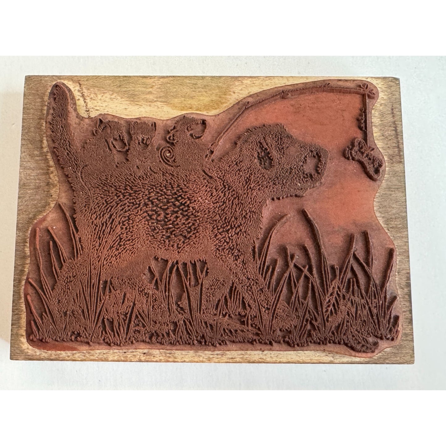 Stampa Rosa Wood Rubber Stamp House Mouse Are We There Yet Dog Walk Funny Animal