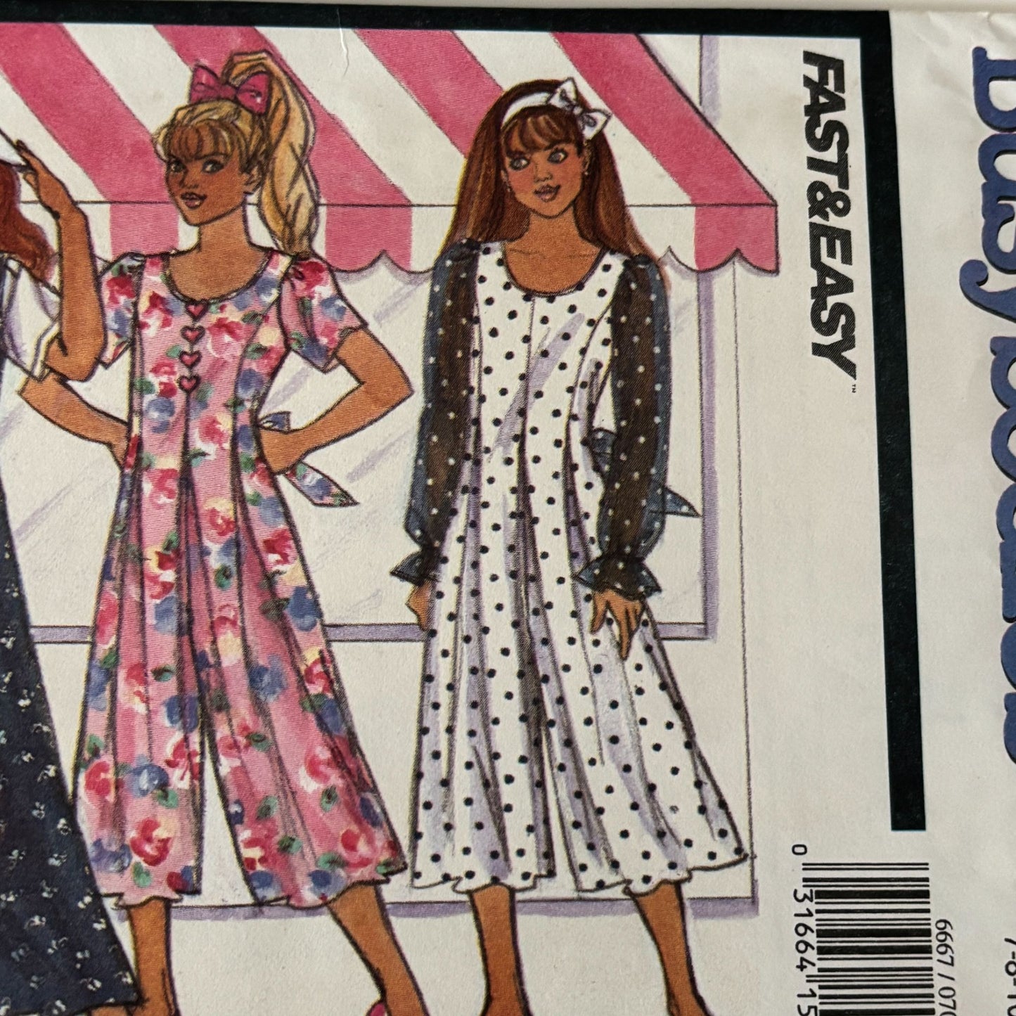 Butterick Sewing Pattern 6667 Girls Culotte Dress Jumpsuit Top 90s 7-10 Uncut Retro Y2K