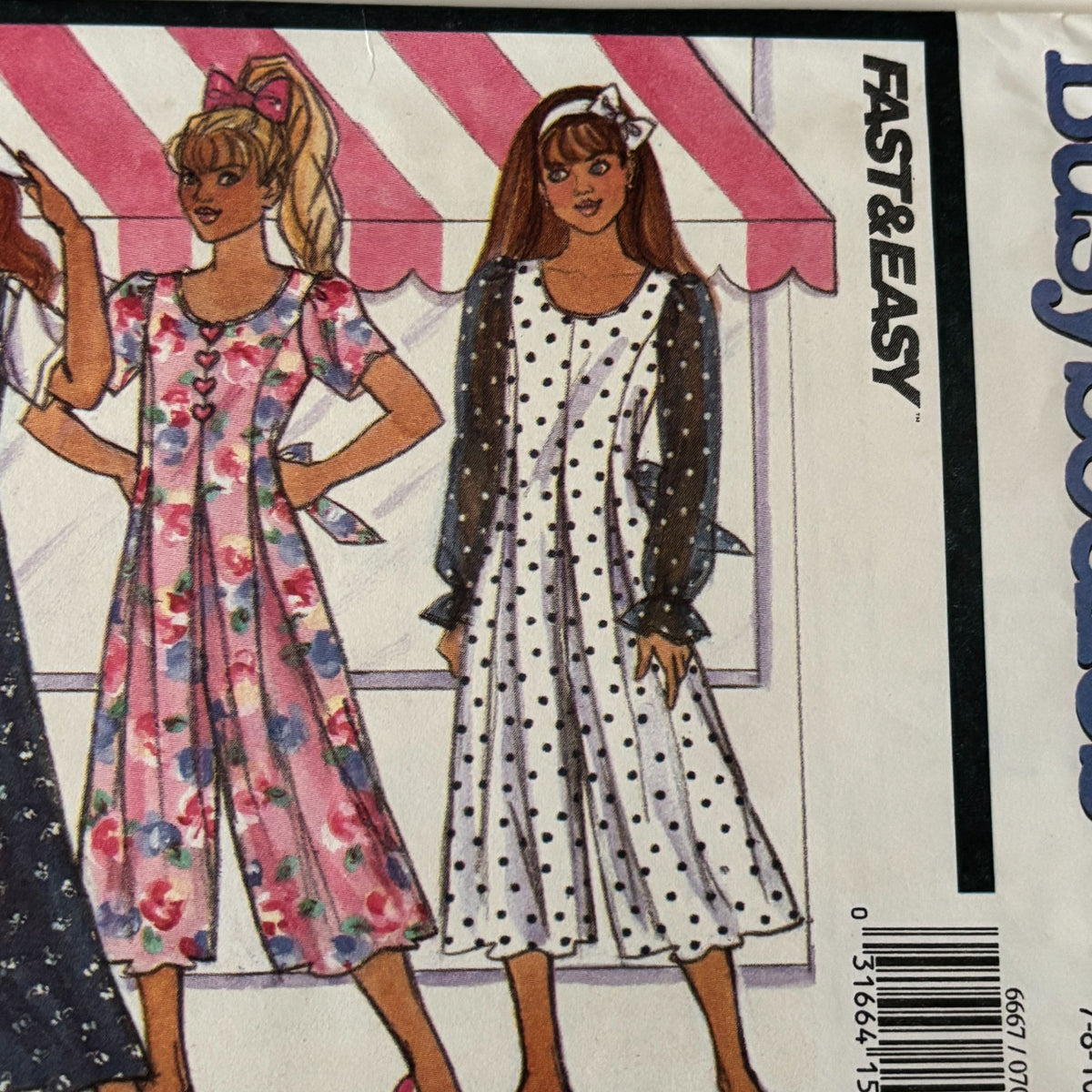 Butterick Sewing Pattern 6667 Girls Culotte Dress Jumpsuit Top 90s 7-10 Uncut Retro Y2K