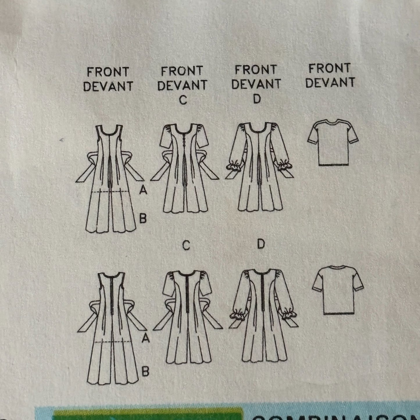 Butterick Sewing Pattern 6667 Girls Culotte Dress Jumpsuit Top 90s 7-10 Uncut Retro Y2K