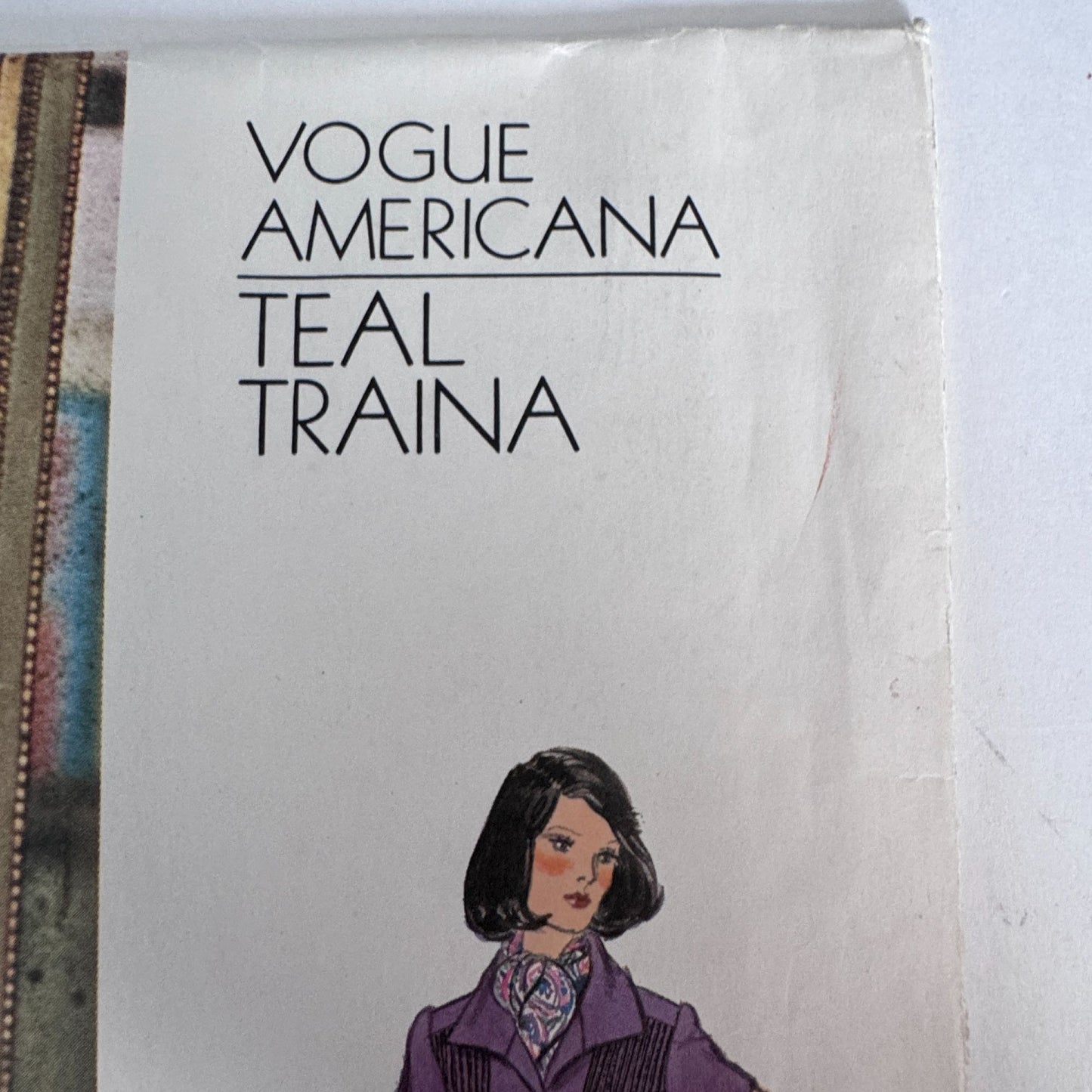Vogue Sewing Pattern 1186 Teal Traina A-Line Dress 1975 Designer Vintage 12 Uncut