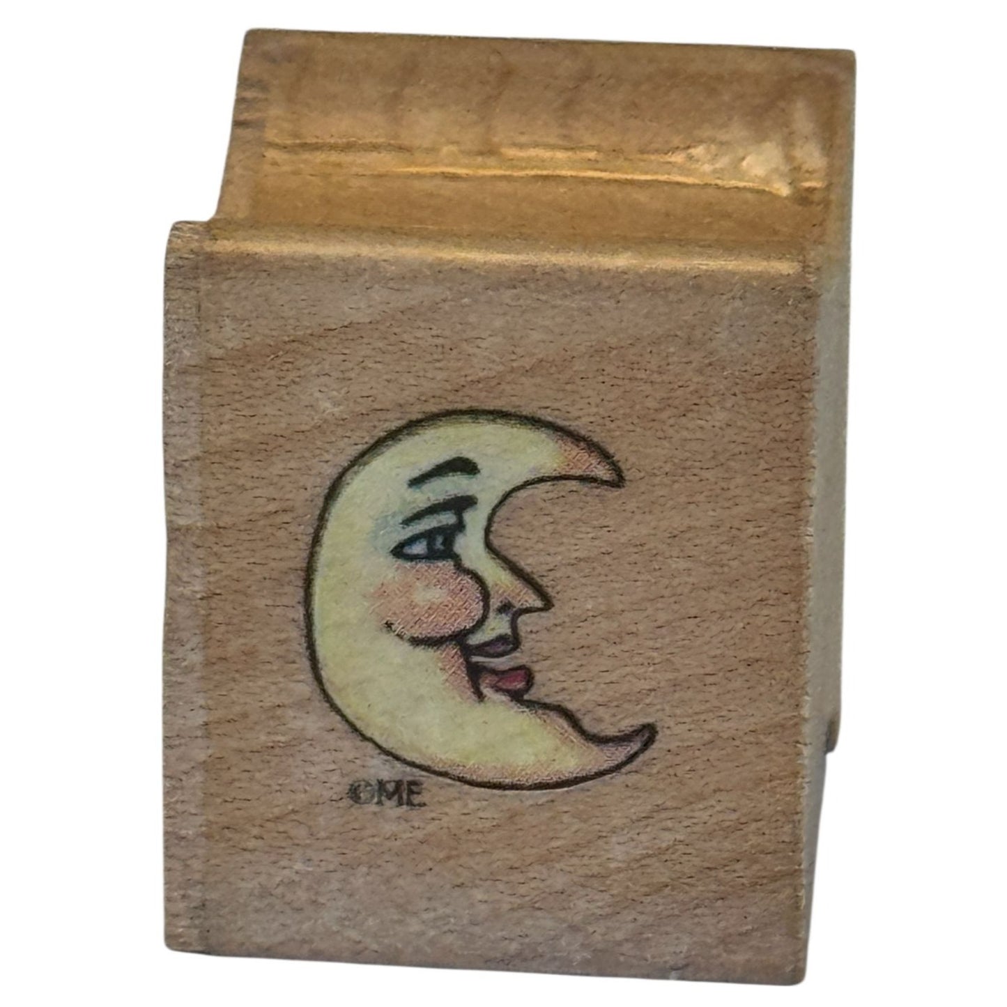 All Night Media Rubber Stamp Tiny Moon Crescent Night Sky Cardmaking Small Craft