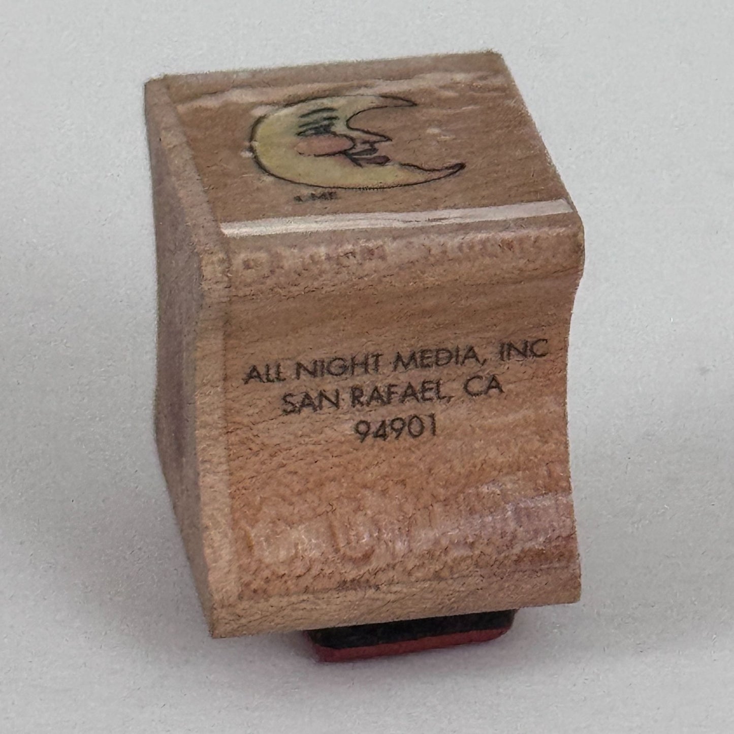 All Night Media Rubber Stamp Tiny Moon Crescent Night Sky Cardmaking Small Craft