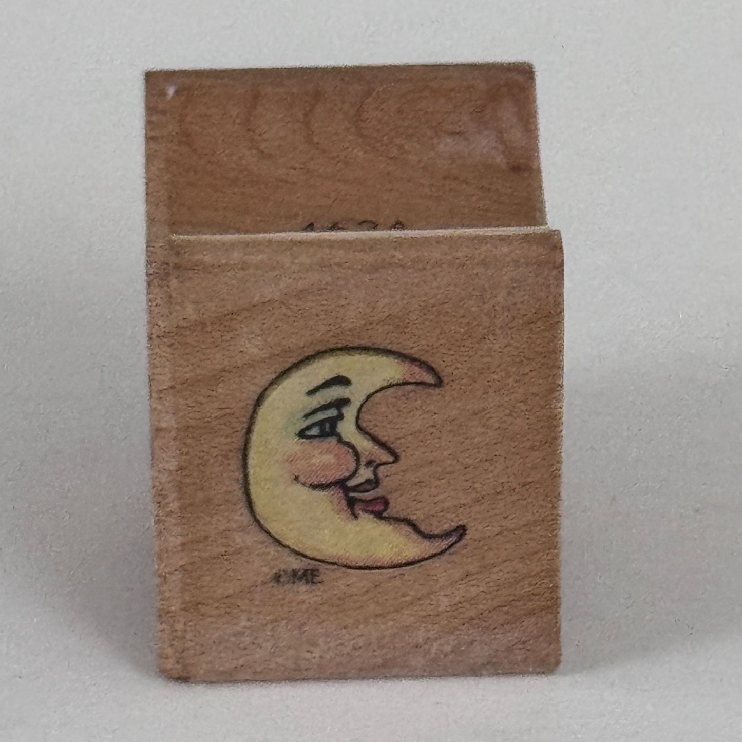 All Night Media Rubber Stamp Tiny Moon Crescent Night Sky Cardmaking Small Craft